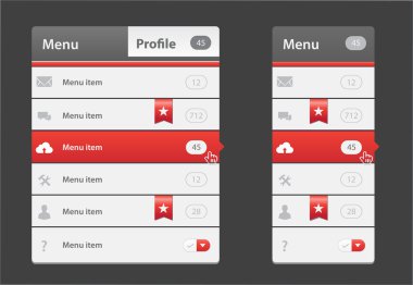 Vektör web tasarım navigasyon