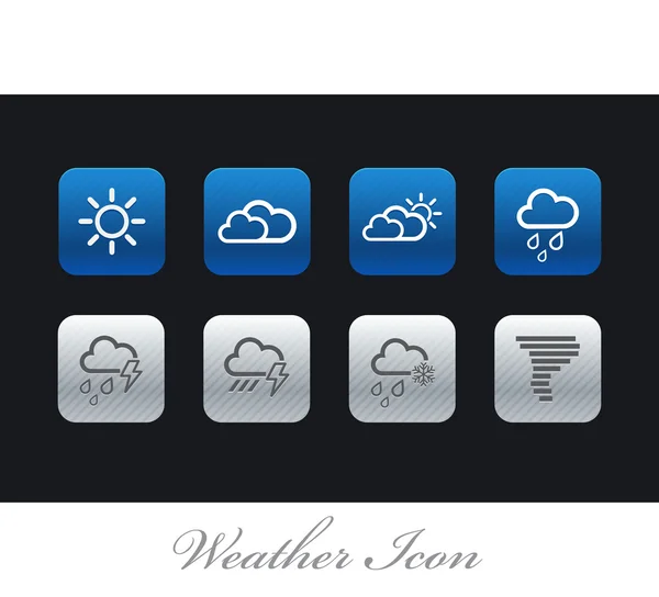 Vector Clima iconos en tres estilos — Vector de stock