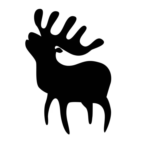 Zingende Boseland Eenvoudig Zwart Wit Logo — Stockvector