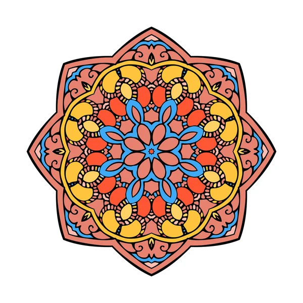 Mandaly kolem Zentangle Ornament vzor vektor — Stockový vektor