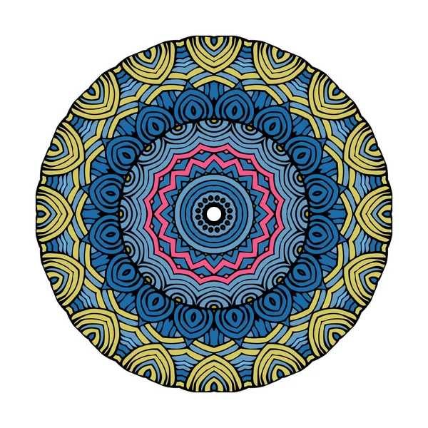 Mandala Round Zentangle Ornament Pattern Vector — Stock Vector