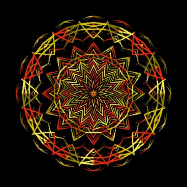 Mandala Zentangle süsleme tasarlamak vektör yuvarlak