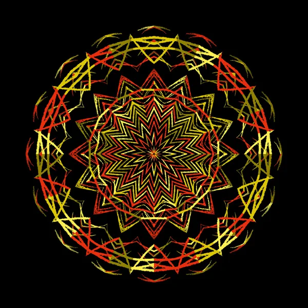 Mandala Zentangle süsleme tasarlamak vektör yuvarlak