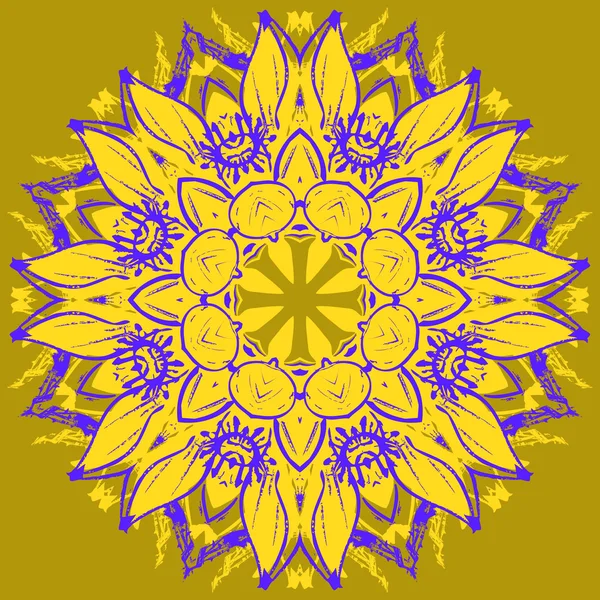 Zentangle 飾りパターン ベクトル ラウンド マンダラ — ストックベクタ
