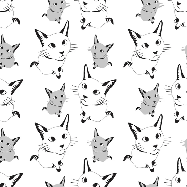 Motif sans couture avec des chats — Image vectorielle