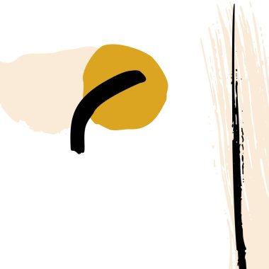 Bohem soyut sosyal medya ileti şablonu. Beyaz arkaplanda izole.