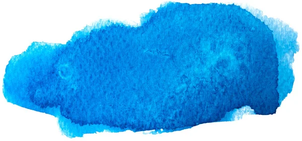 Acuarela pintura azul textura forma abstracta. Fondo grunge artístico — Foto de Stock