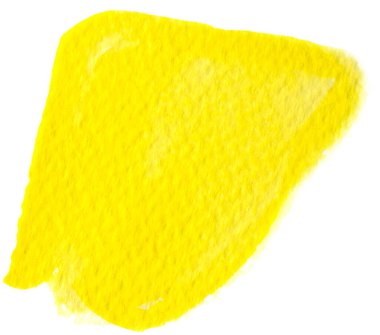 Beyaz arkaplanda sarı boya lekesi var.