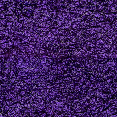 Kusursuz buruşuk metal folyo dokusu, mor renk, grunge soyut arkaplan.