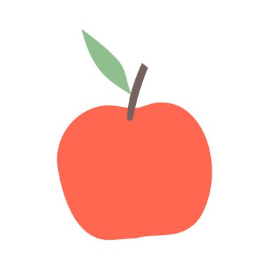 Basit bir meyve elması. Beyaz arkaplanda izole.