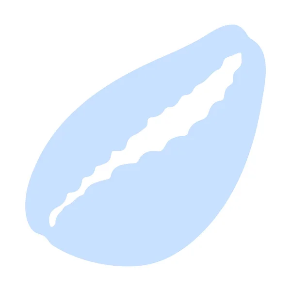 Coquille de mer Boho. Isolé sur fond blanc — Image vectorielle