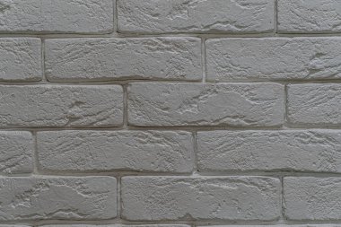 Kırık beyaz, boyalı tuğla duvar dokusu