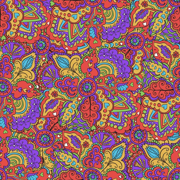 Fantezi renkli doodle Dikişsiz desen vektör