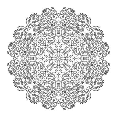 Mandala süsleme tasarlamak vektör yuvarlak