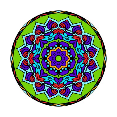 Mandala Zentangle süsleme tasarlamak vektör yuvarlak