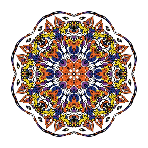 Mandala Rodada Zentangle Ornamento Padrão Vector —  Vetores de Stock