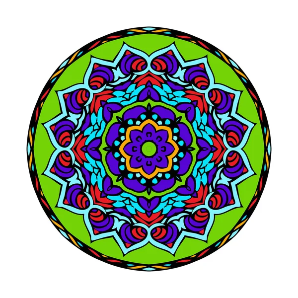 Mandala Round Zentangle Ornament Pattern Vector — Stock Vector