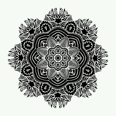 Mandala Zentangle süsleme tasarlamak vektör yuvarlak
