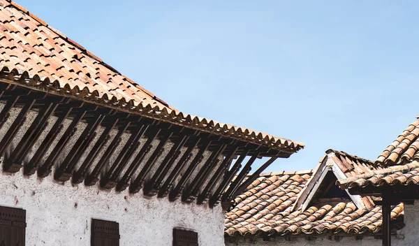 Traditional colonial roof of Colombia — Stock Photo, Image