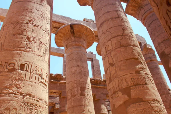 Kolommen Van Karnak Tempel Luxor Egypte — Stockfoto