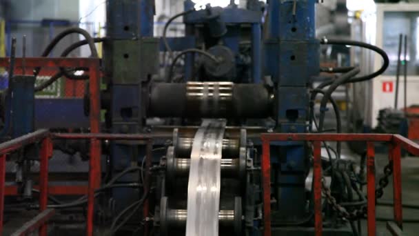 Factory Steel Pipe Machine Manufacturing Jest Film Wideo Maszyny Fabryce — Wideo stockowe