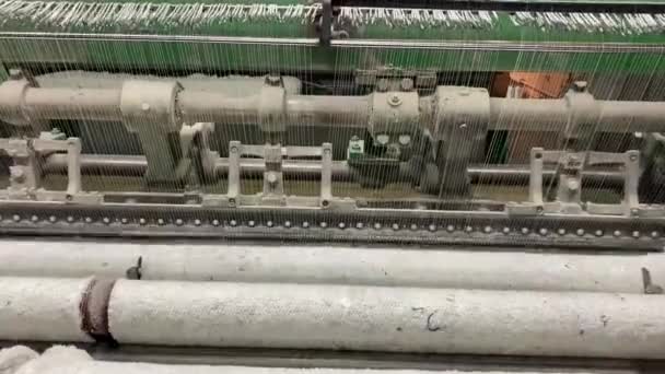 Process Making Garn Thread Textile Factory Recycling Old Clothes Video — Stockvideo