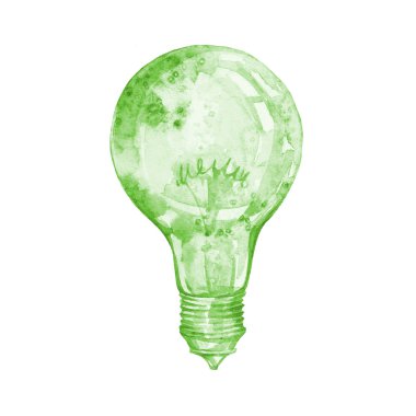 Beyaz arkaplanda ampul