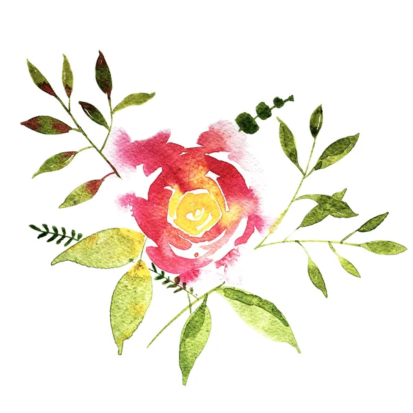 Квіти аквареллю ілюстрація . — стокове фото