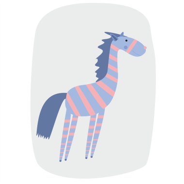 komik karikatür zebra vektör çizim