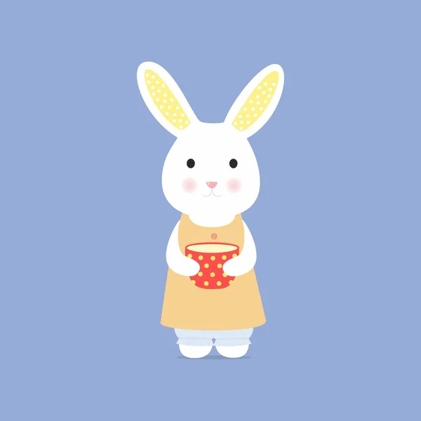 可爱的兔子杯 — 图库矢量图片