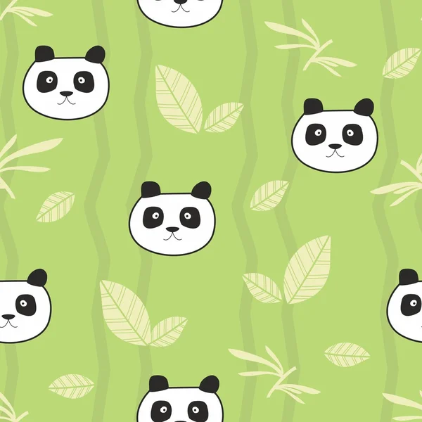 Modèle mignon pandas sans couture — Image vectorielle