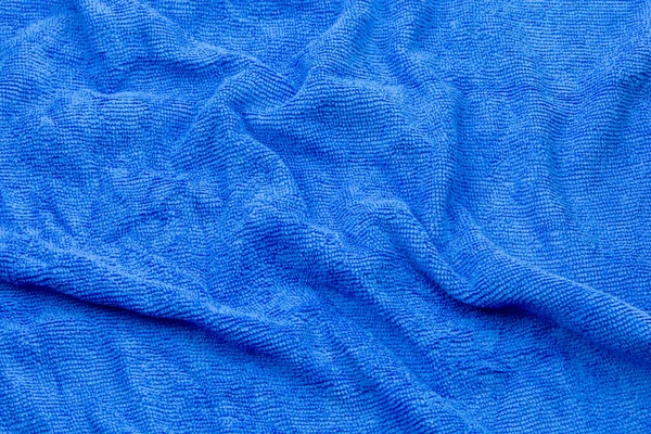 Latar Belakang Tekstur Kain Mikroserat Biru — Stok Foto