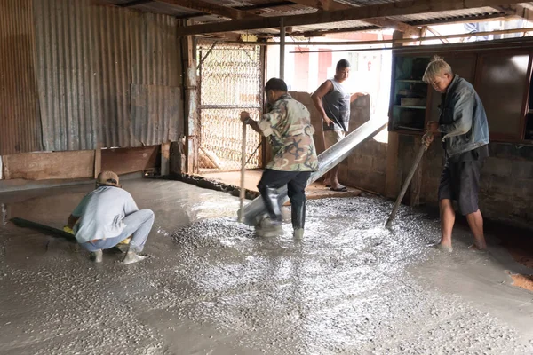 Cimento Molhado Concreto Misturado Pronto Para Derramamento Piso — Fotografia de Stock