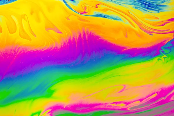 Психоделический Многоцветный Фон Фотографический Макроснимок Мыльных Пузырей — стоковое фото