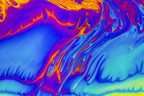 Радужные Цвета Психоделический Многоцветный Фон Фотографический Макроснимок Мыльных Пузырей — стоковое фото