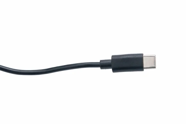 Kabel Usb Typu Izolovaný Bílém Pozadí Oříznutou Cestou — Stock fotografie