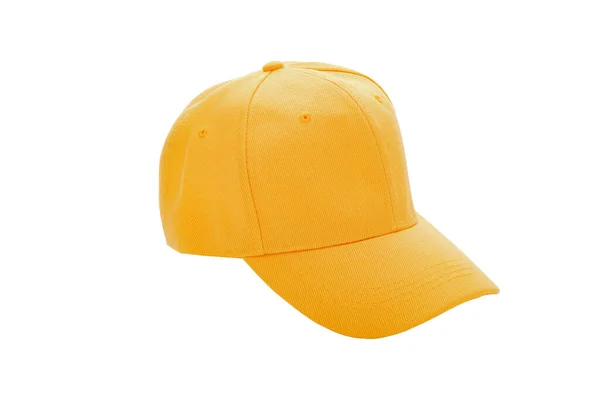 Κίτρινο Καπέλο Του Μπέιζμπολ Απομονωμένο Λευκό Φόντο Διαδρομή Αποκοπής — Φωτογραφία Αρχείου