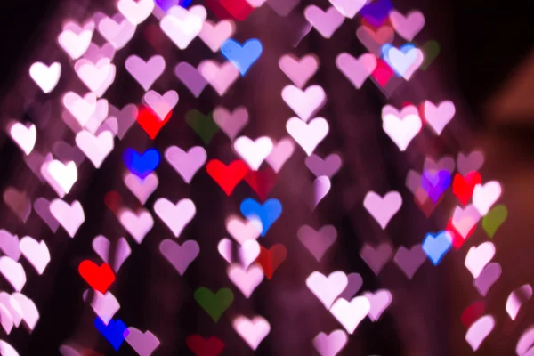 Fond bokeh coeur. Fond Saint-Valentin — Photo