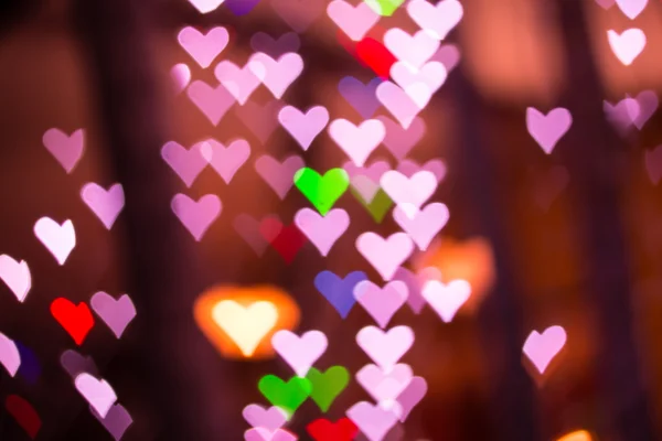 Fond bokeh coeur. Fond Saint-Valentin — Photo