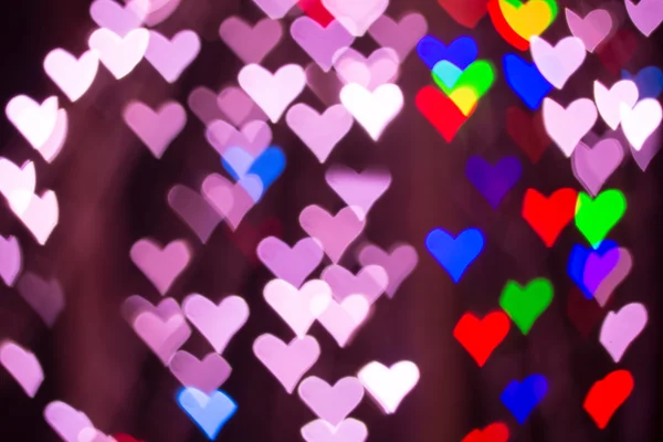 Herz Bokeh Hintergrund. Hintergrund zum Valentinstag — Stockfoto