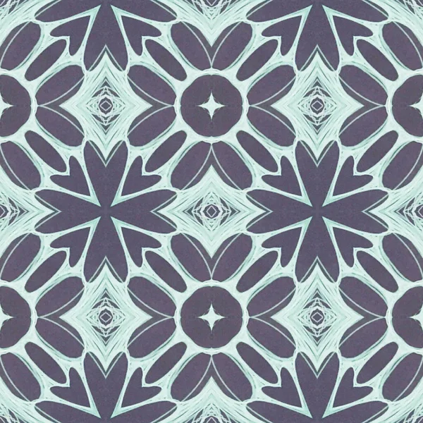 Horizontally seamless design. Mosaic tile. Ethnic Ornament Print. Black and White. Decoration print. Old fashion Design. DIY effect art. Kaleidoscope Pattern Floral Elements Floral Design.