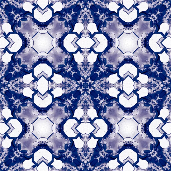 Blue Horizontally seamless design. Ethnic Ornament Print. Ornate Tile Background Black Blue Tile Embroidery net. Asian Ornament. Bright Kaleidoscope Art. Floral Elements Floral Design.