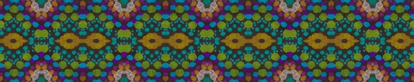 Azteekse Print Etnische Ontwerp Mystiek Patroon Blauwe Stropdas Dye Print — Stockfoto
