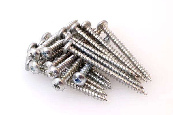 Silver screws — Stock Photo, Image