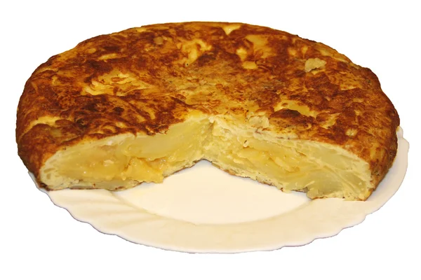 Açılan patates omlet