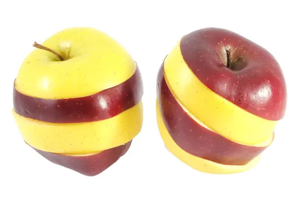 Two mixed apples — Stock Photo, Image