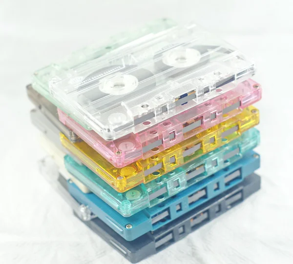 Kleurrijke Cassette Tape — Stockfoto