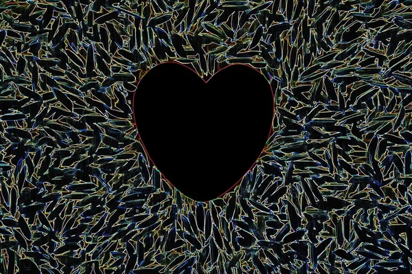 Cuore nero — Foto Stock