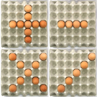 Plus-Minus-Multiply-Divide symbol s show by eggs clipart