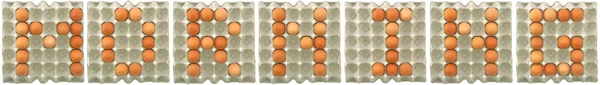 MAÑANA palabra de los huevos en papel ay —  Fotos de Stock